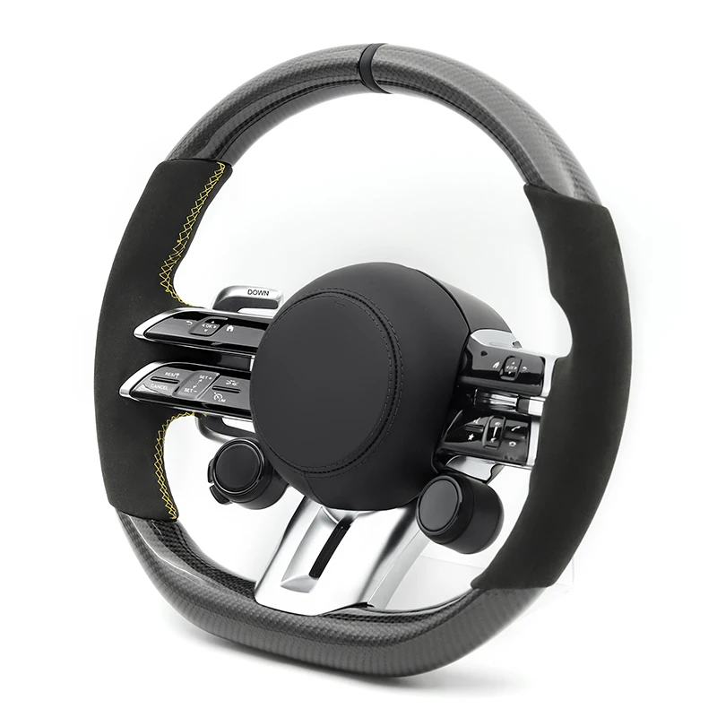 메르세데스 벤츠 AMG W117 W166 W177 S500 G500 W205 W213 W216 W463 W212 G55 W217 W218 W222용 OLED 버튼 스타일 자동차 스티어링 휠