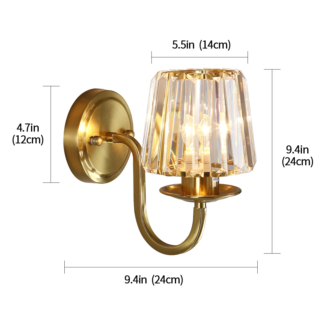 Europe Crystal Wall Lamp Bedroom Bedside Livingroom Luxury Stair LED Sconce Study Lamps Home Golden Hotel Hall Aisle Wall Light Modern Europe Crystal Wall Lamp Electroplating gold Luxury Stair Wall Light LED Decoration Light For Foyer Bedroom Living Room Dining Hall Aisle Lamp wall hanging lights