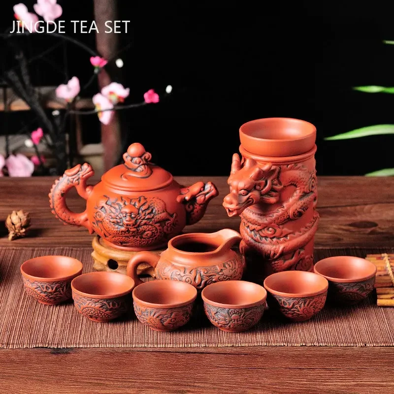 陶器製ドラゴン急須とカップセット 陶器製ドラゴン急須とカップセット 陶器製ドラゴン急須とカップ