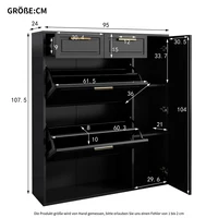 KOMHTOM Modern shoe cabinet with adjustable shelves