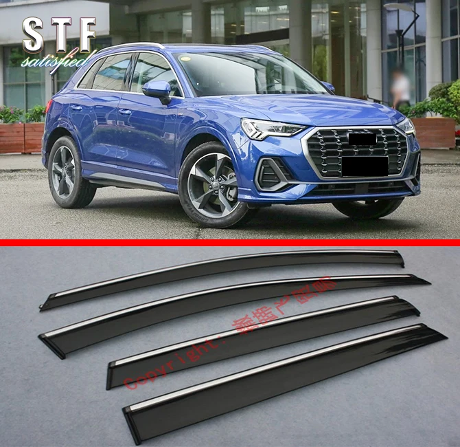 

Оконный ветровой Дефлектор козырек от дождя/солнца для Audi Q3 2019 2020 автомобильные аксессуары наклейки