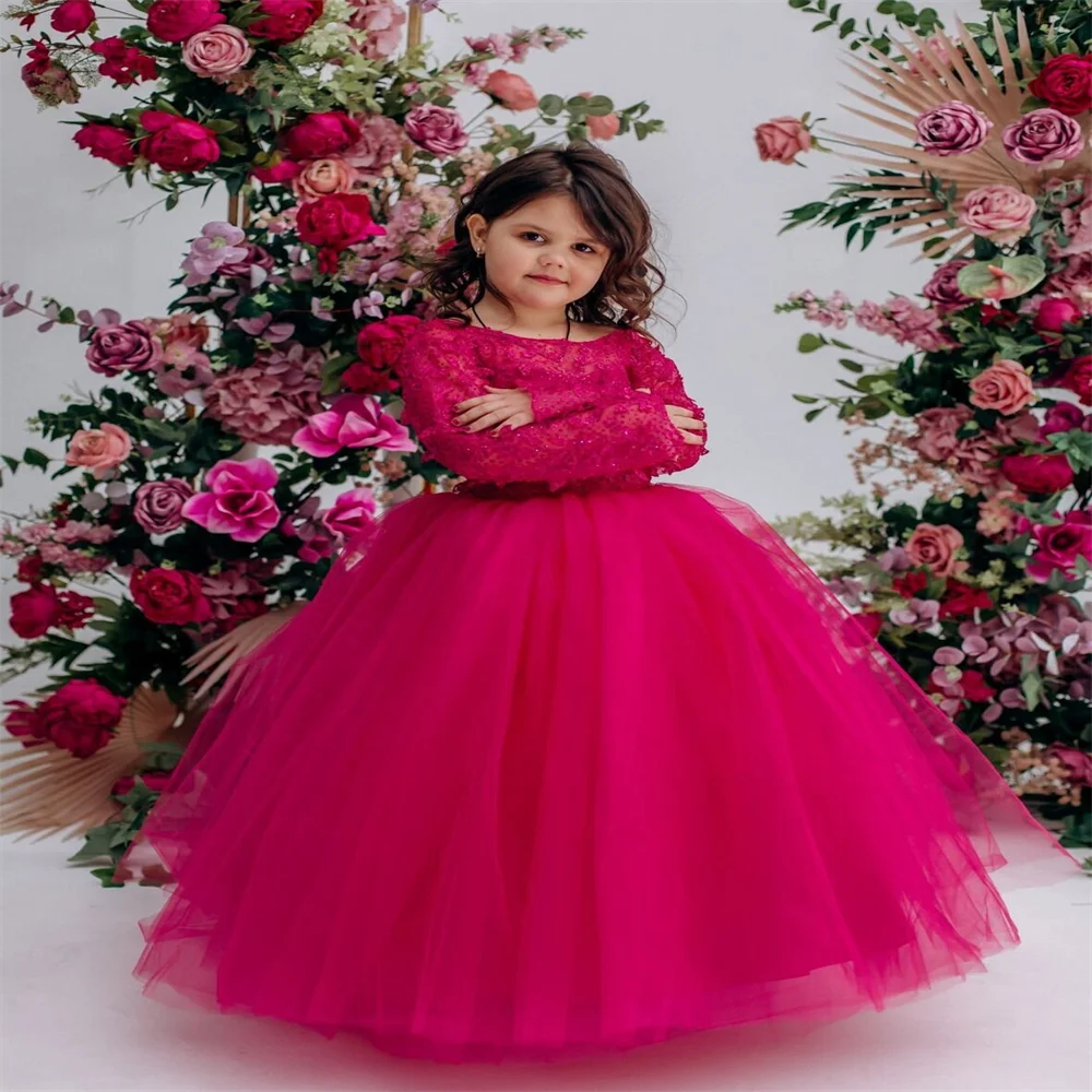 

Tutu Flower Girl Dress Birthday Prom Ball Tulle Fluffy Princess for Children Toddler Baby Gown Bridesmaid Dress