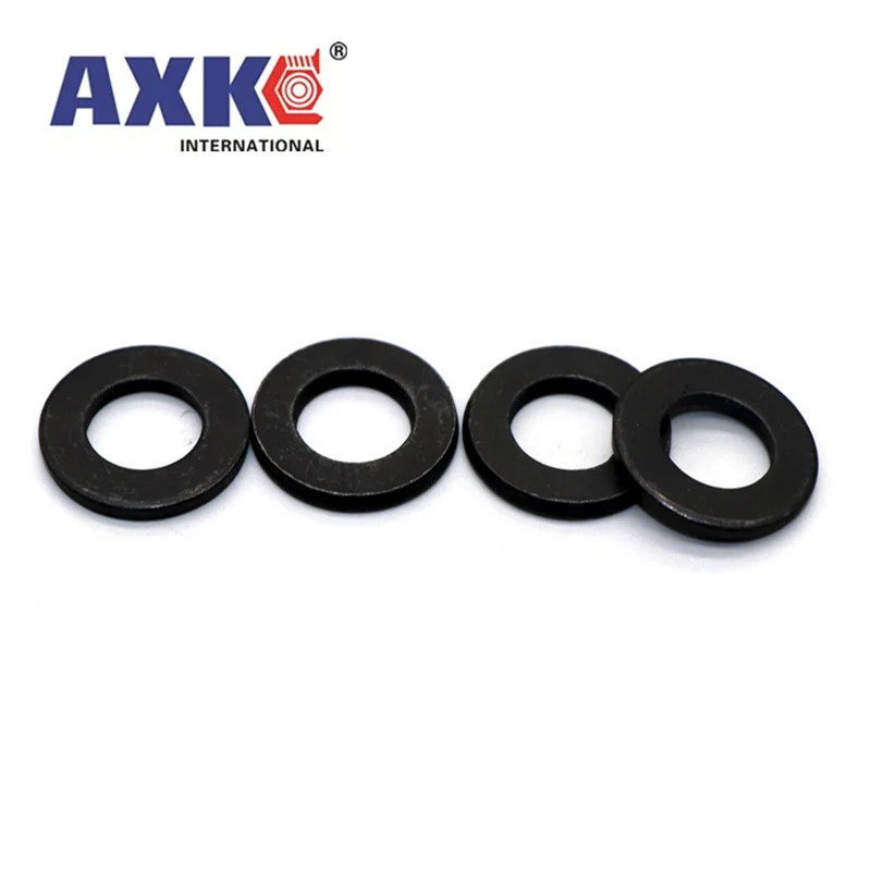 M2 M2.5 M3 M4 M5 M6 M8 M10 M12 M14 M16 M20 M22 M24 GB97 DIN125 Black Grade 8.8 Carbon Steel Flat Washer Plain Gasket Pad 5/50pcs carbon steel washers