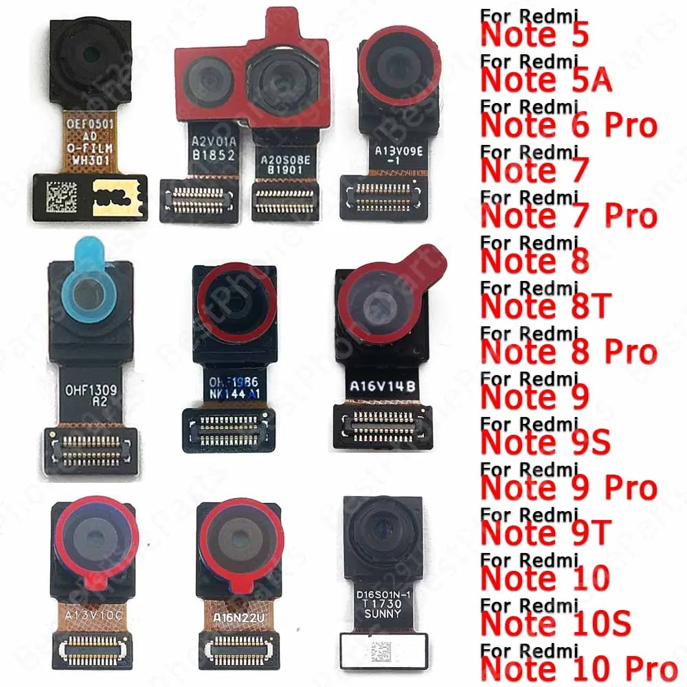 Frontkamera für Xiaomi Redmi Note 5 5a 6 7 8 8t 9 9s 9t 10 11 Pro 10s Frontal Selfie Kamera modul mit Blick auf Ersatzteile