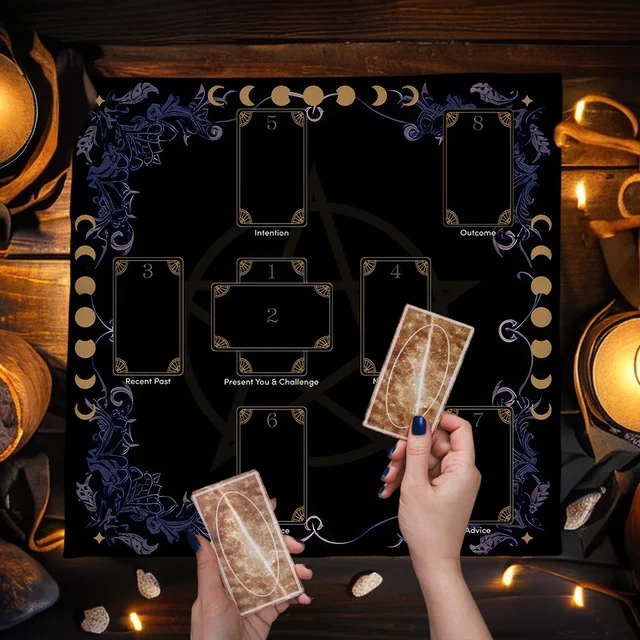 Cartes de Tarot de Divination nappe amour carrière Oracle carte nappe celtique croix carte lecture autel tissu sorcière Table couverture 5
