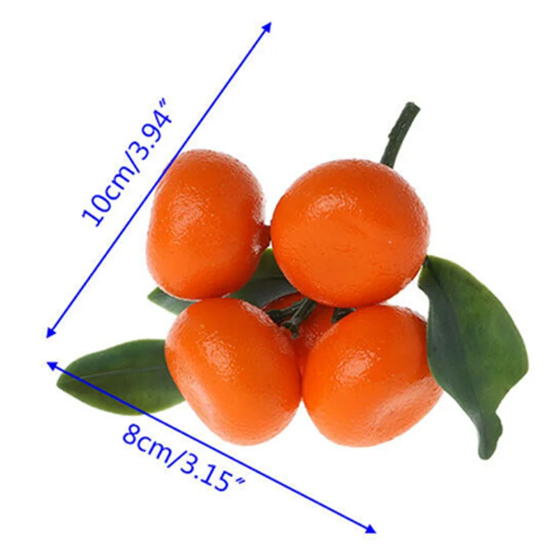 Artificial Fruits and Vegetables Artificial Oranges Tangerine Fruit Kitchen Fake Fruit Restaurant Display Lifelike Food Decor Props For Home Party Decor