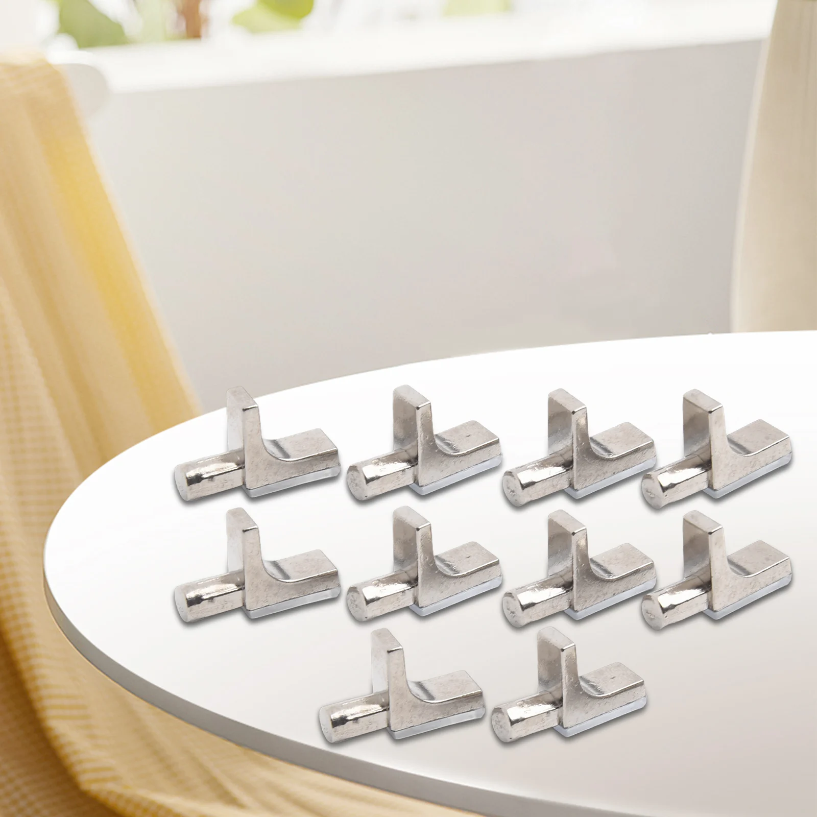 Brand New Shelf Support Pegs Shelf Bracket Replacement Silver/black Small 10 Pieces 3*2*1cm For Shelves Supplies
