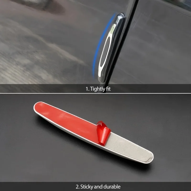 Car Door Edge Guards - Set of 4 Shock-Absorbing Side Protectors for Enhanced Vehicle Decoration