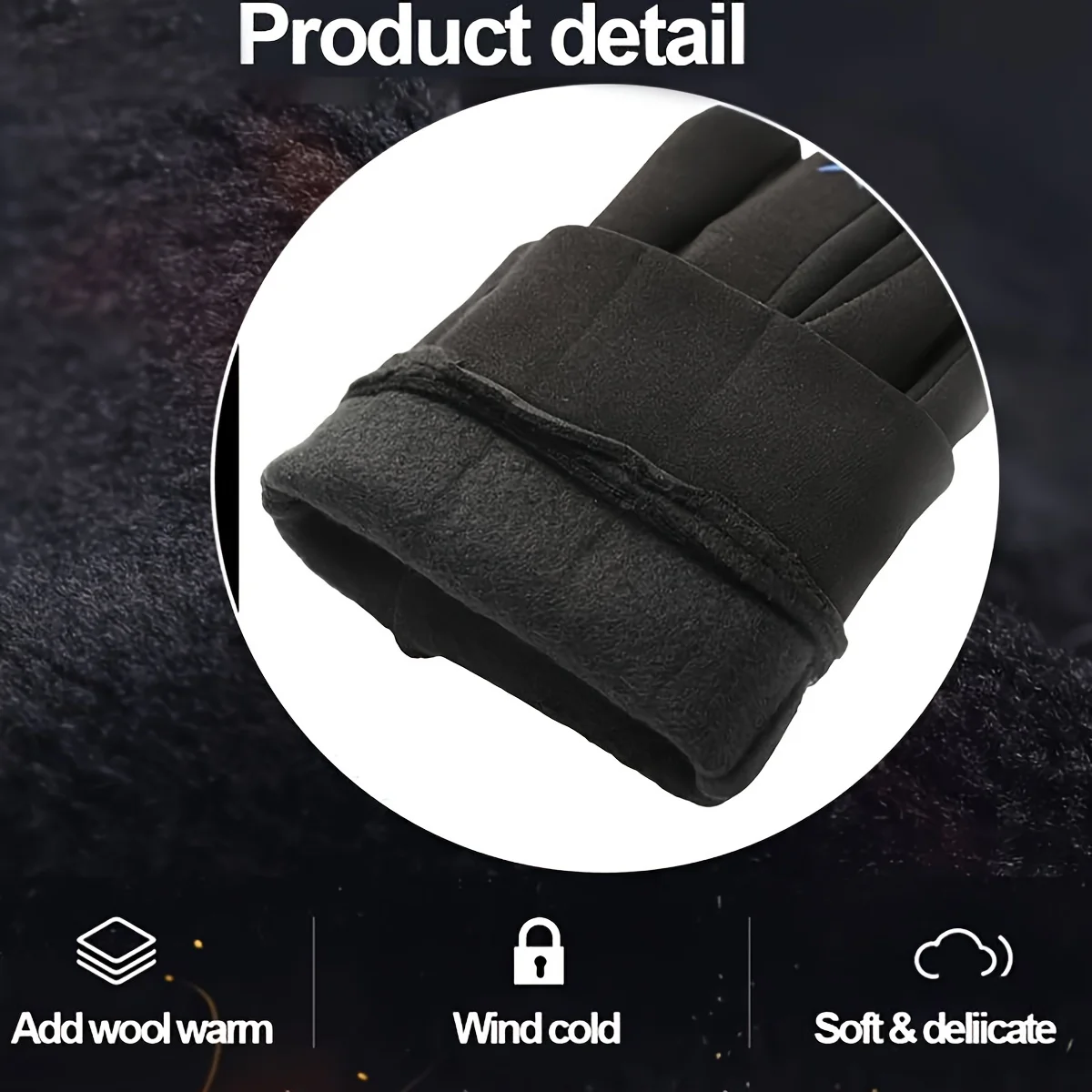 1 pair of waterproof and cold resistant gloves with anti slip touch screen function, very suitable for outdoor activities