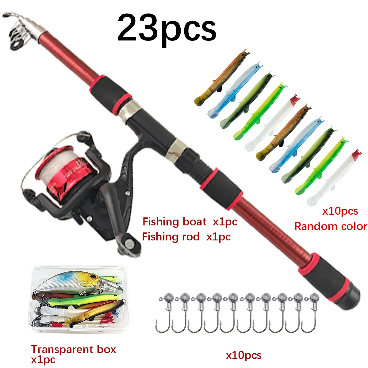  slider image of 1.8m Telescopic Spinning Fishing