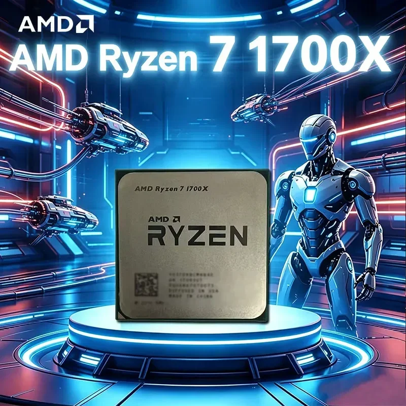 AMD Ryzen 7 1700X CPU R7 1700X 3.4GHZ3.8GHZ 8코어 16스레드 L3=16M 소켓 AM4 CPU 프로세서 게이밍 CPU 루즈 파이