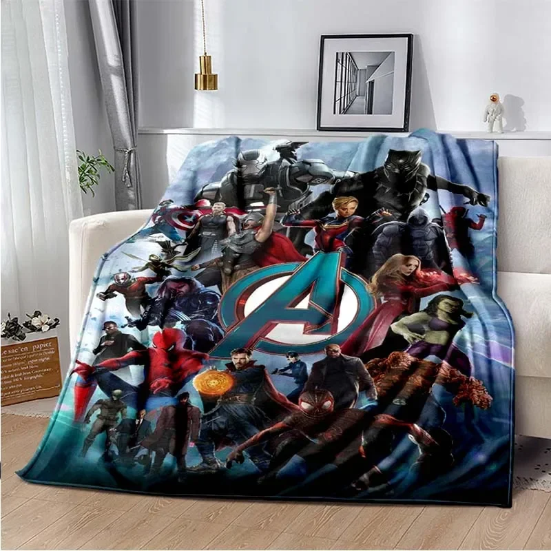 thumbnail image 1 of Manta de felpa suave de Marvel The Avengers, manta de franela para sala de estar, dormitorio, cama, sofá, funda de picnic, 1 of 5