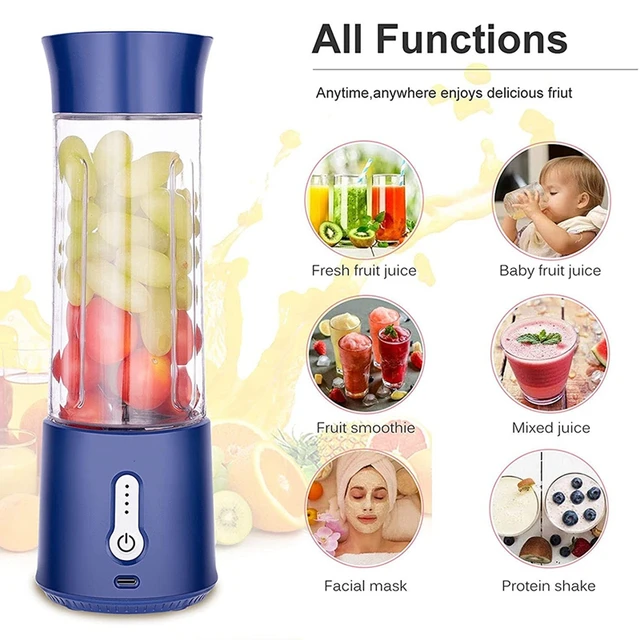 Blender Mixer Smoothie Maker - 500 Ml Portable Mixer Smoothie Mixer With  Six Blades,Hand Blender For Sports Travel Gym - AliExpress