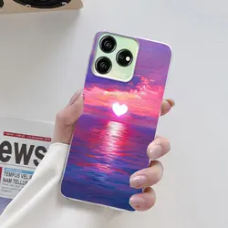Clear Shockproof Cartoon Design Soft Silicone TPU Phone Case Cover for ZTE V50 Smart (TM2776)