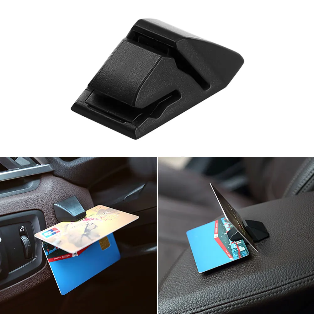 Home Office Desktop Card Slot Fixed Clip Parking Phone Number Car Clip Organizer Auto Card Bill Holder Mount Auto Interior Parts