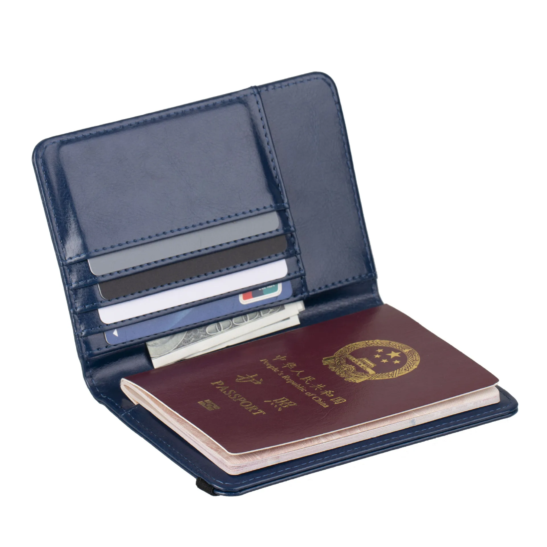 Clip De Protection En Cuir Noir Gaufré Usa Couverture De Passeport F