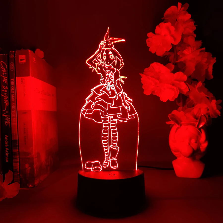 

Yotsugi Ononoki Figurine Nightlight Bakemonogatari LED Anime Lamp Kawaii Room Decor Collection Peripherals RGB Doll Model Toys