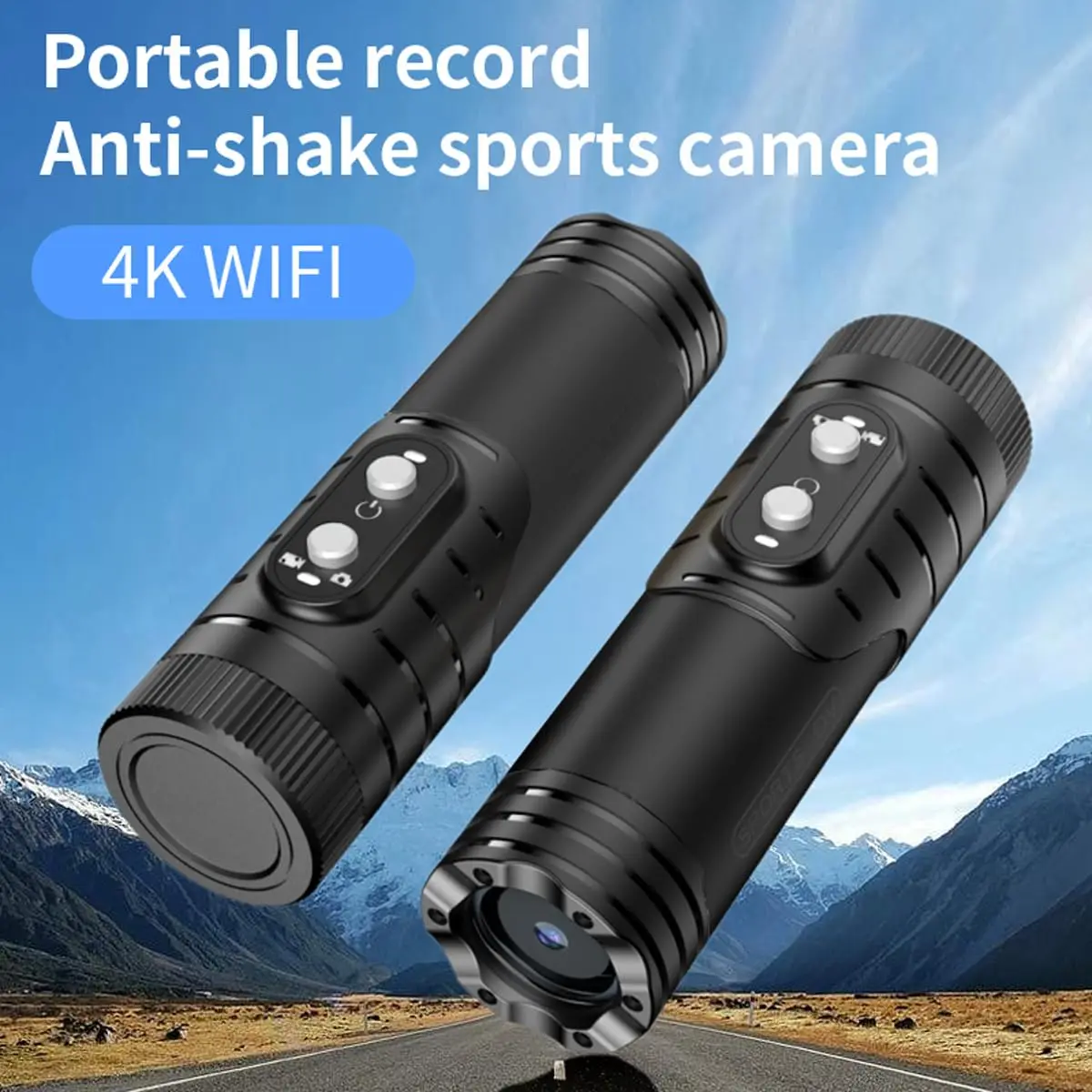 Outdoor 4K Shotgun Hunting Camera Anti Shake Sport DV WiFi Motorcycle Bike Helmet Camera Action Cam with Gun Mount Clip