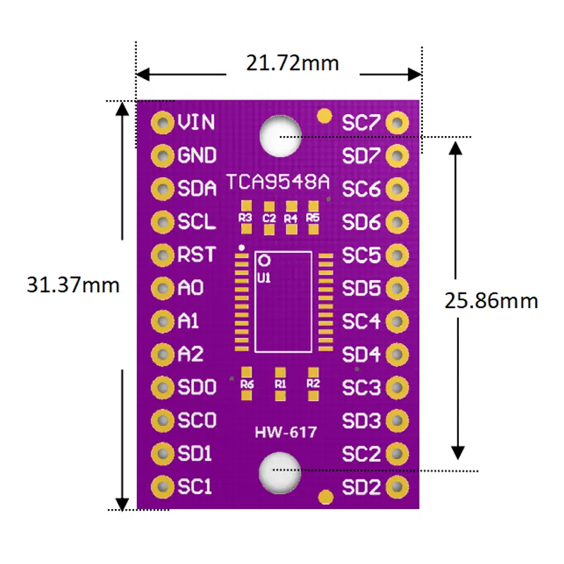 TCA9548 TCA9548A 1 To 8 I2C 8-channel IIC Multi-channel Multiplexer Breakout Module for Arduino Development Expansion Board image 5