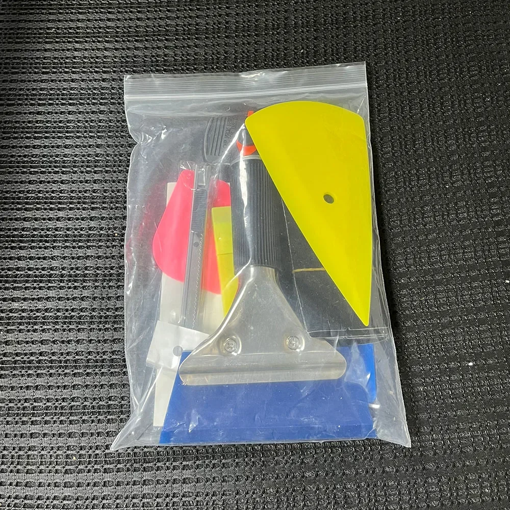 11Pcs Car Window Tint Wrapping Vinyl Tools Squeegee Scraper Applicator Kits Set Car Body Film with Spare Blades