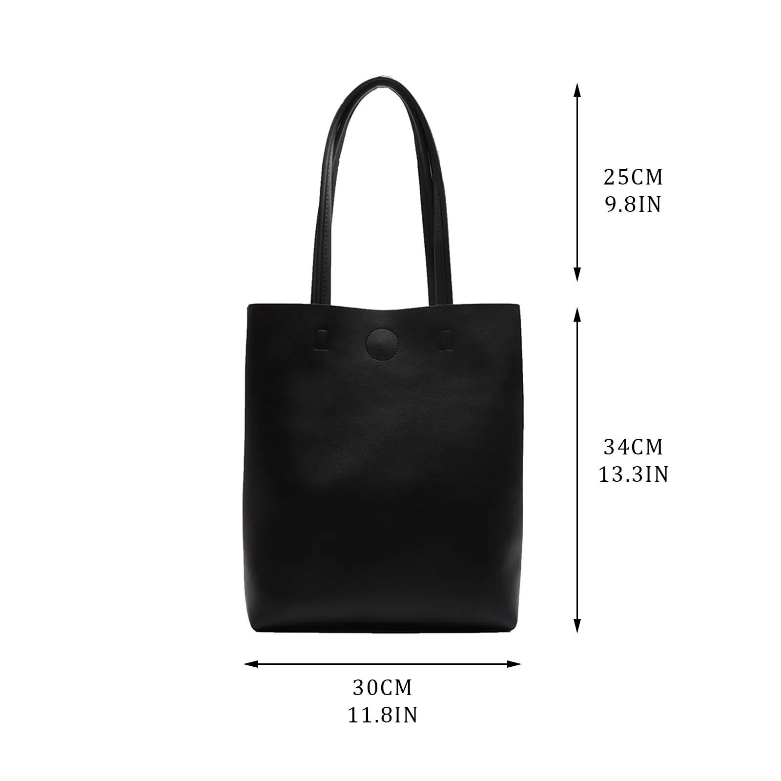 Borsa tote da donna Borsa sotto le ascelle alla moda Borsa a tracolla in morbida pelle PU di grande capacità Borsa a tracolla retrò Borse a secchiello portatili casual - immagine 6