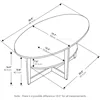 Coffee Table, 1-Pack, Columbia Walnut/Black 3