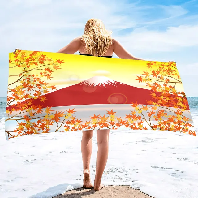 Red Maple Leaf Print Beach Towel Oversized Adults Sand Free Quick Dry Beach  Towel Big Bath Towels Travel Accessories Large Towel - AliExpress