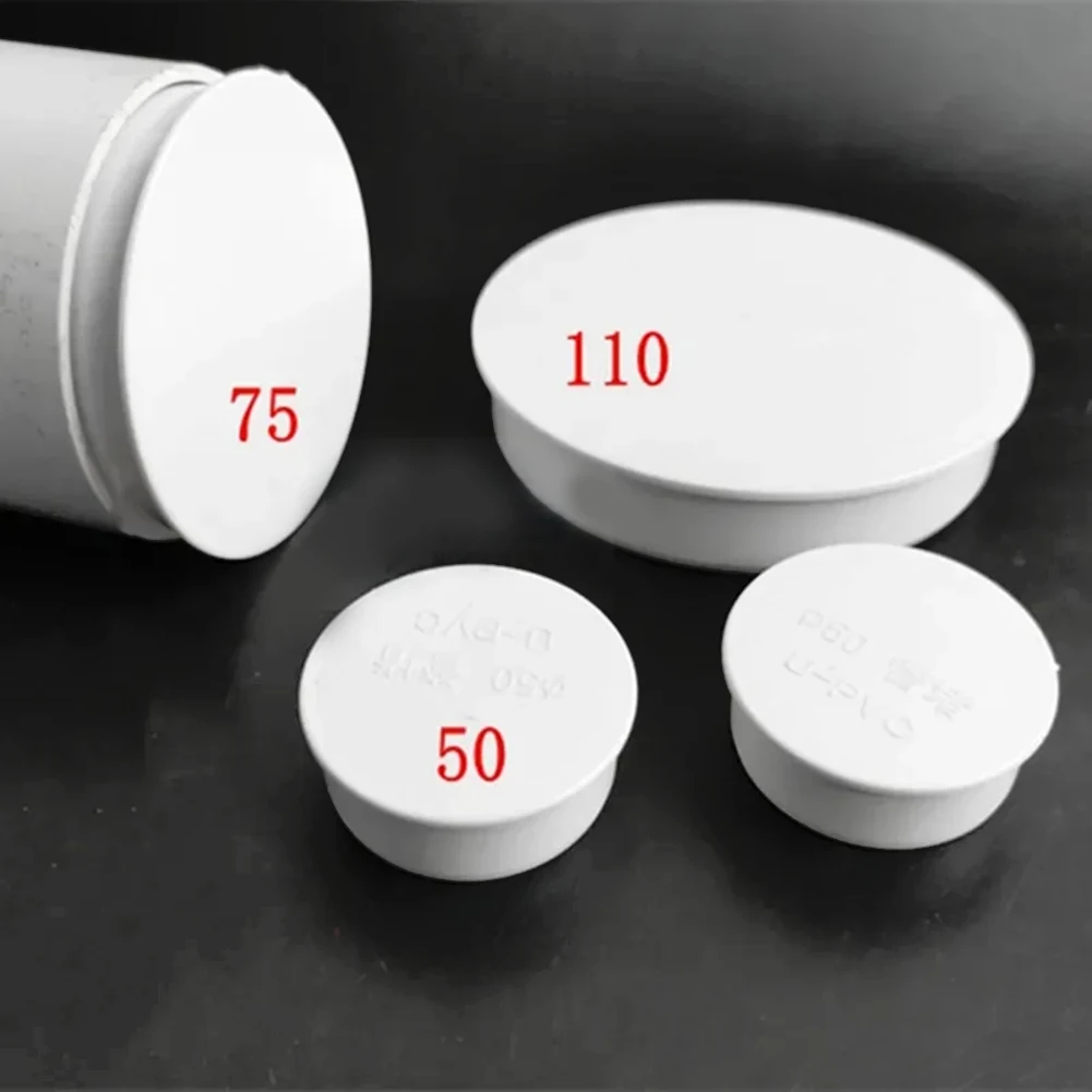 1pcs PVC Pipe Cap Decor Cover Thickened 50-160mm Inner Blocking Cap Sewer Pipe Insect Proof Protective