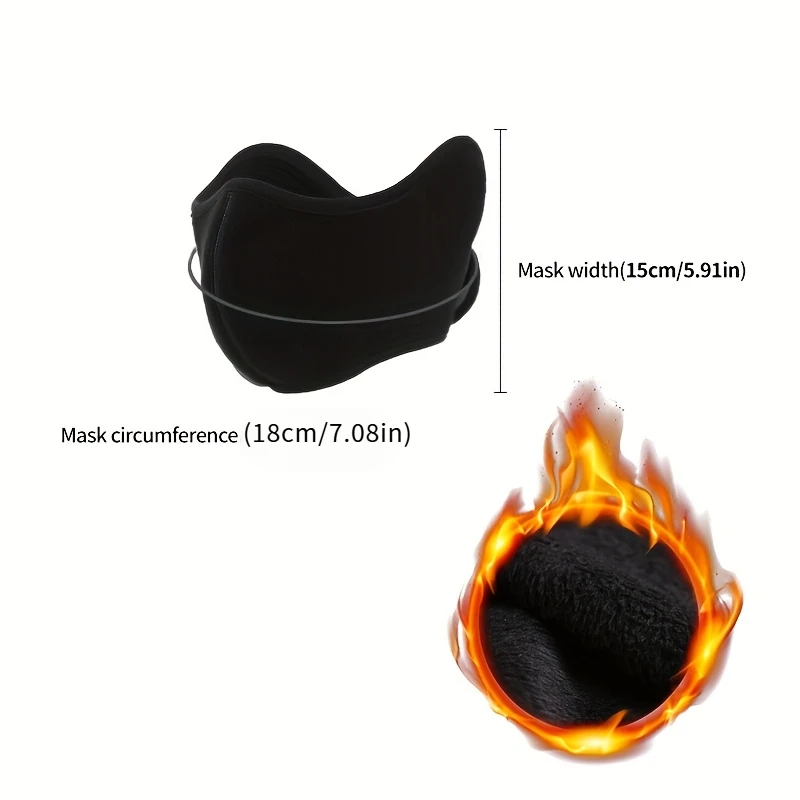 Winter Warm Face Mask Windproof Thickened Breathable Ear Protection Ski Mask Thermal Motorcycle Bicycle Outdoor Sport Mask