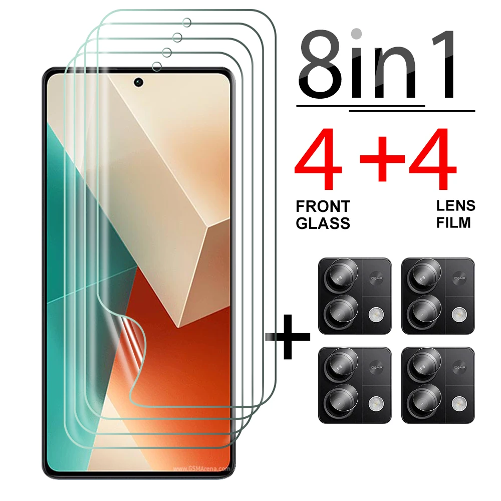 

8 в 1 Защитное стекло для объектива Xiaomi Redmi Note 13 Pro plus прозрачная защитная пленка note13 13pro 4G 6,67 дюйма Гидрогелевая пленка