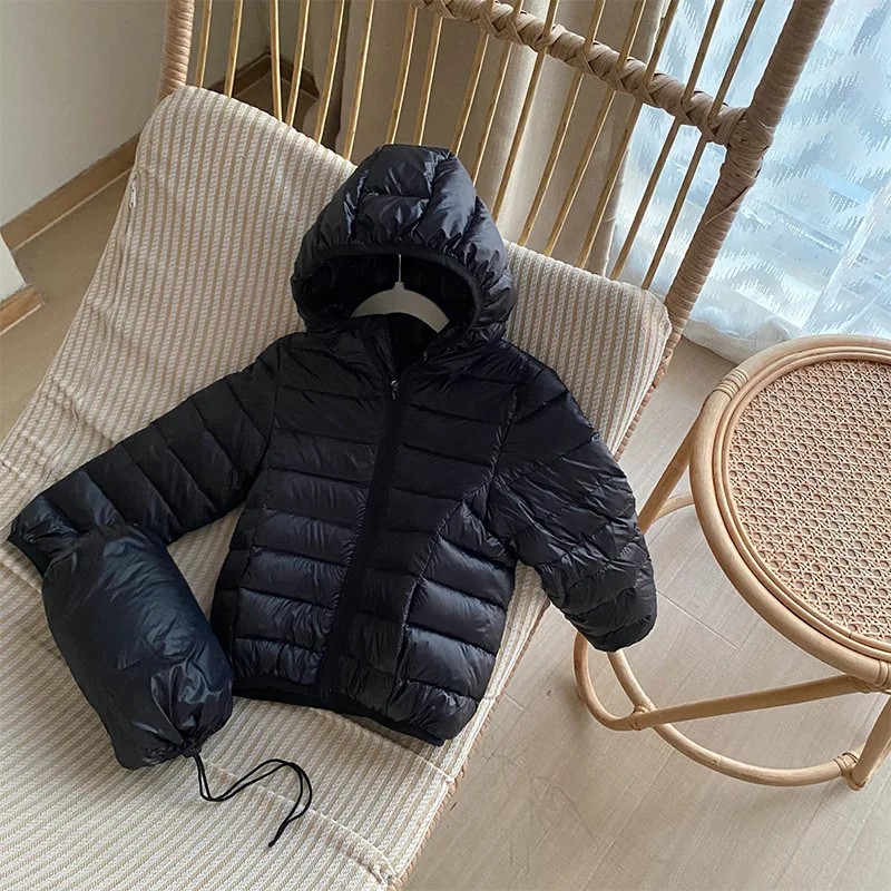 Baby Girl Boy Duck Down Jacket Hooded Teen Child Cotton-Padded Lightweight Coat Warm Outfit Winter Autumn Baby Clothes 2-10Y kids jackets,baby jumpsuit,winter coat