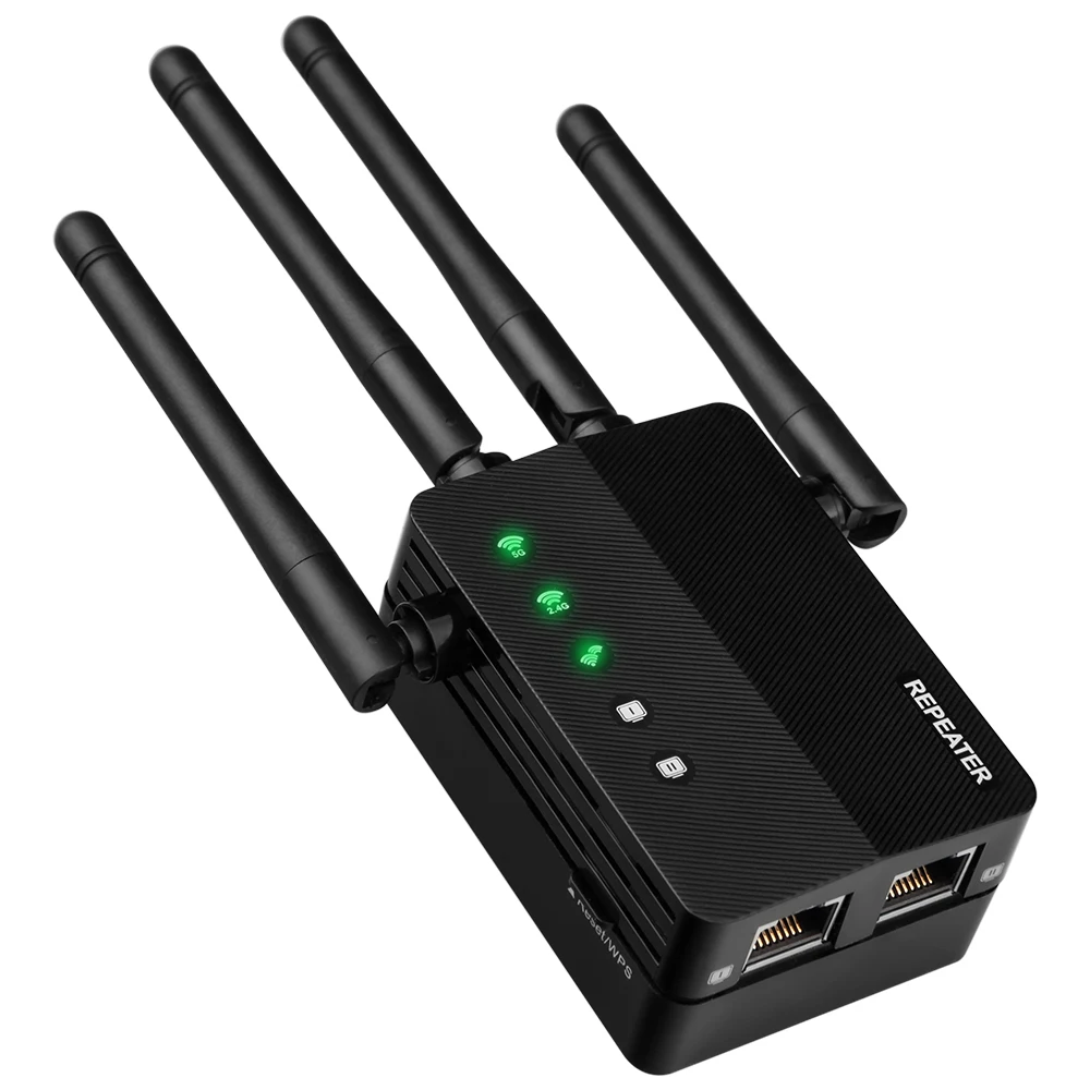 EDUP 1200Mbps WiFi Repeater 2.4G&5GHz Repeater AP Mode Wireless WiFi Repeater One Click WPS Network Extender Long Range For Home dual band wifi router