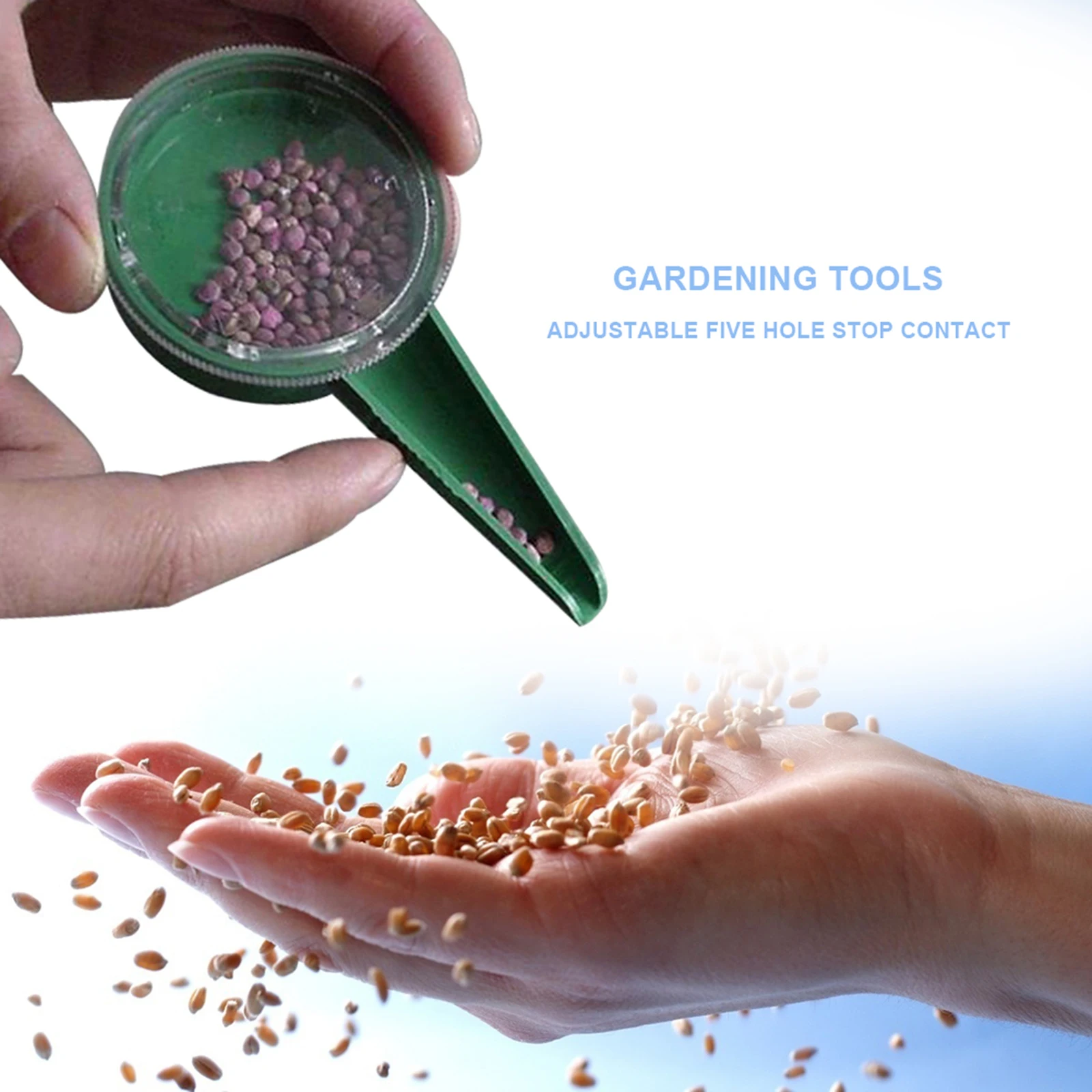 Plant Seed Sower 5 File Adjustable Planter Multifunctional Handheld Gardening Planter Sower Garden Planting Sowing Tool plant seed sower handheld seed dispenser garden seeder tool 1-5PCS