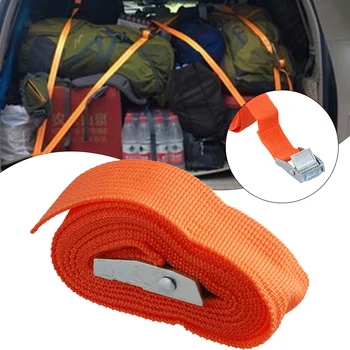 2M Buckle Tie-Down Belt Cargo Straps For Car Motorcycle Bike Belt Luggage Bag Strong Ratchet Belt With Metal Buckle Tow Rope