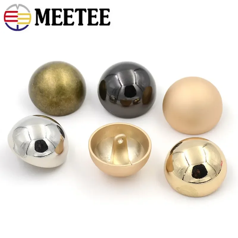10Pcs Meetee 15-25mm Metal Buttons Round Shank Decor Button for Coat Shirt Sweater Sew Clothing Clasp DIY Materials Accessories 5
