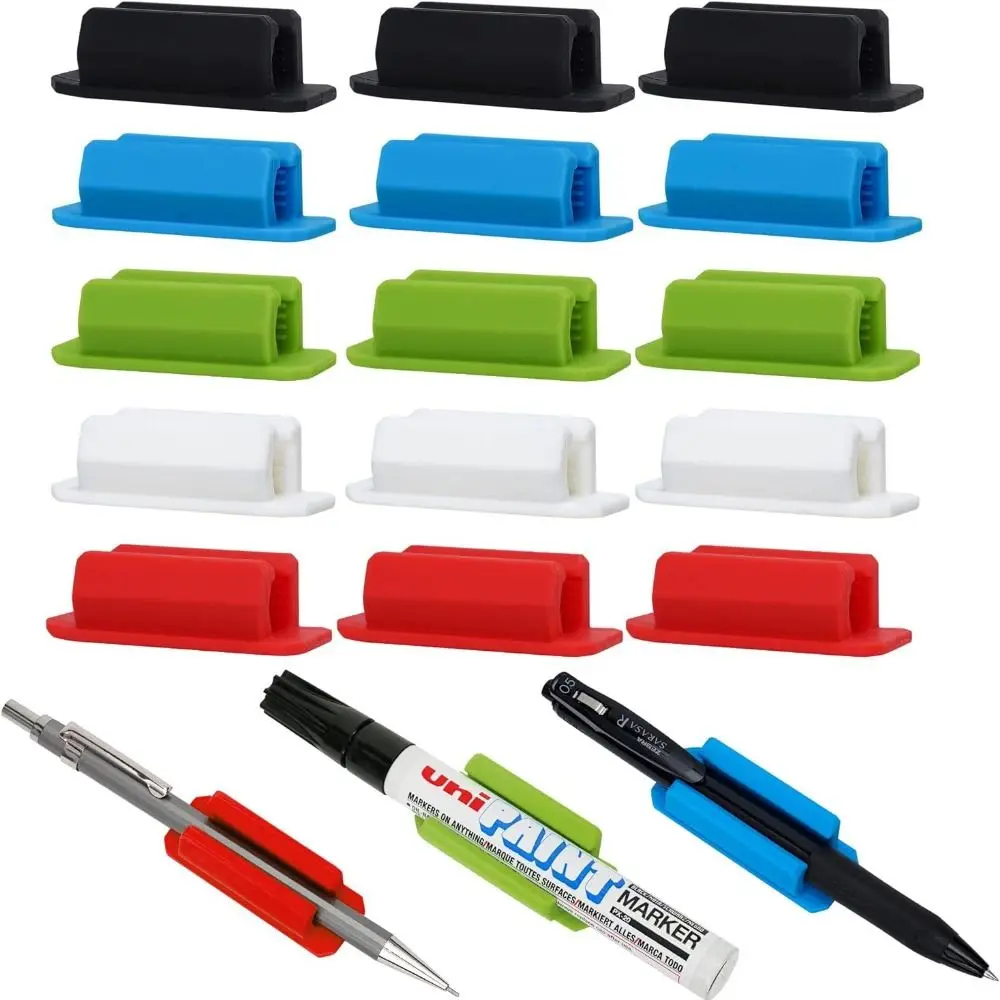 Pen Holder Silicone Pen Holder Self-Adhesive Pen Pencil Storage Clip