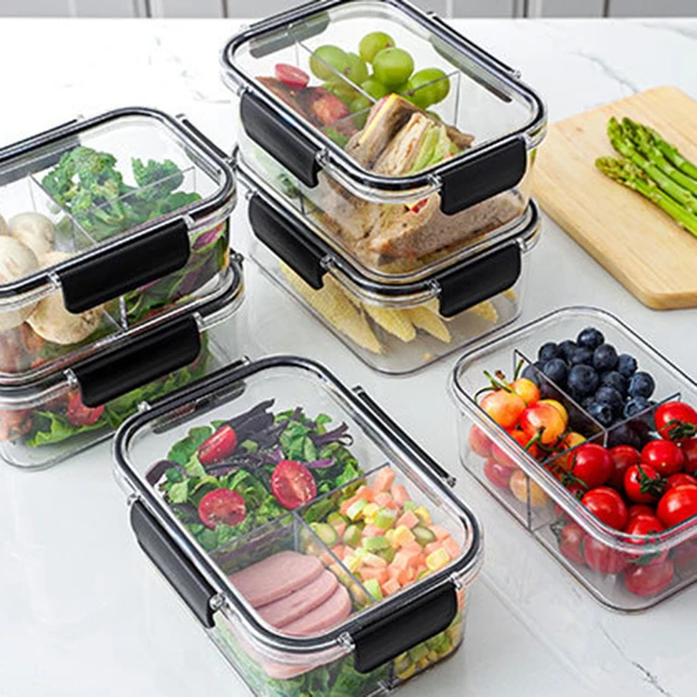 Glass lunch box for kids school children transparent food storage  containers microwavable bento box japanese style