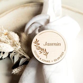 10/30/50pcs Personalised Luxury Wood Wedding Place Cards Custom Name Tags Guest Seat Marker Table Decor Guest Gift Party Favours 1