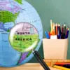 16 Inch Inflatable Globe Blow up World Globe Summer Outdoor PVC Beach Ball for Kids School Classroom Geography Party Supplies 6