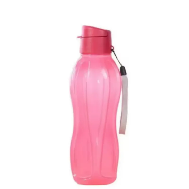Large Capacity Portable Outdoor Sports Water Bottle - Solid Color Plastic Drinkware Cup