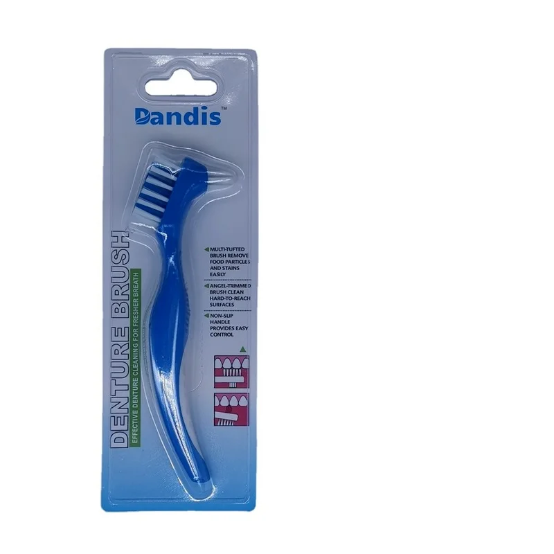 Denture Brush Denture Toothbrush Hard/Soft Double Bristle for False Teeth Brush Superb Total Cleaning