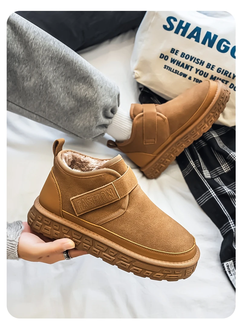 Winter Outdoor Wanderstiefel für Männer Plattform Schneeschuhe Stiefel Bequeme Wanderschuhe Plüsch Warm Halten Stiefel Frauen Stiefeletten – Detail 32