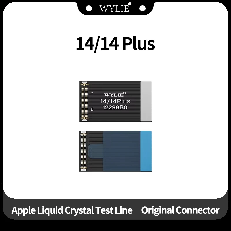 WYLIE LCD 디스플레이 테스트 리본 케이블, 오리지널 커넥터, 아이폰 13 미니/14 프로/15 프로 맥스/16PM 스크린 테스트 연장 케이블