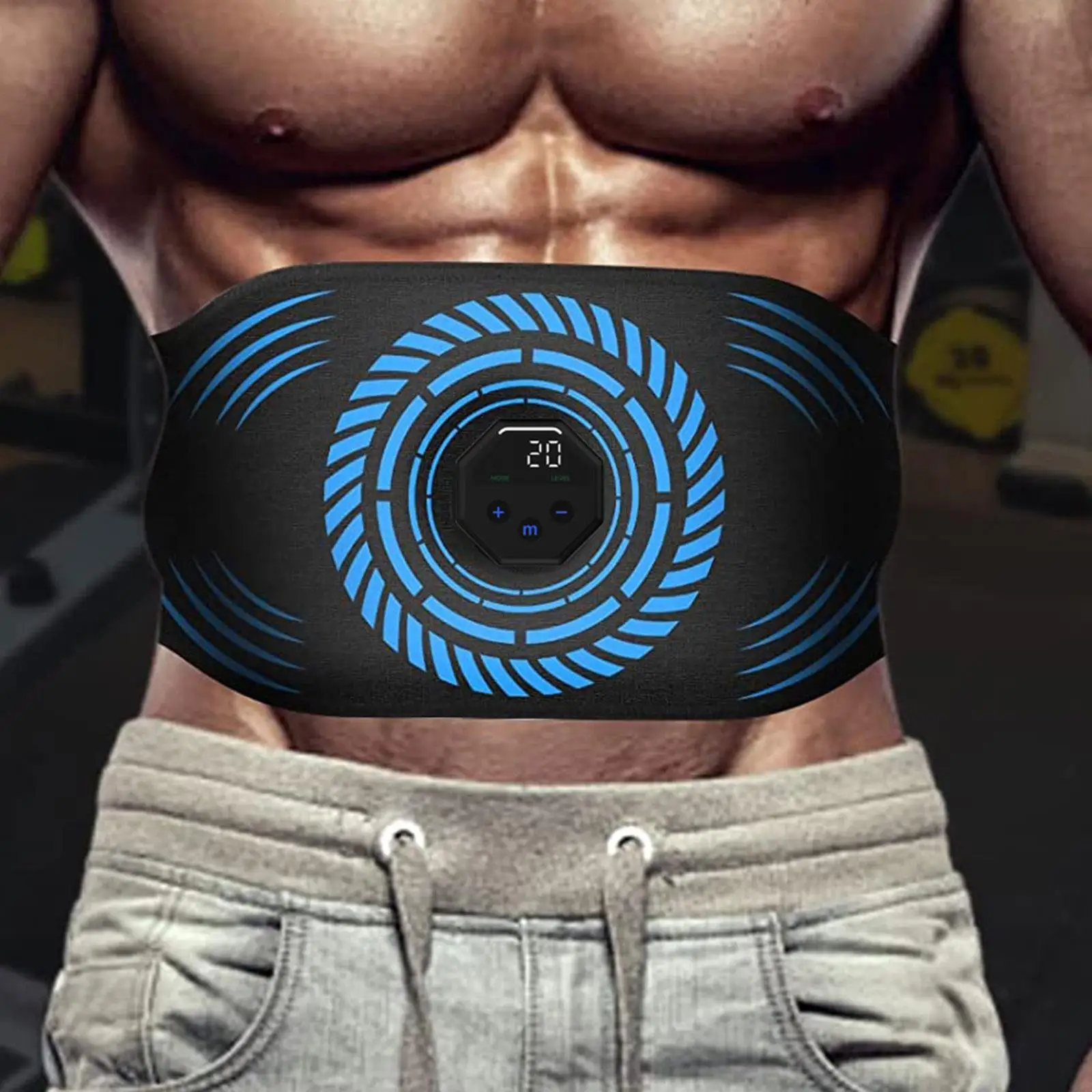 ABS Stimulator Belt Portable Men Women Ab Toner for Sports Home Abdomen Arms
