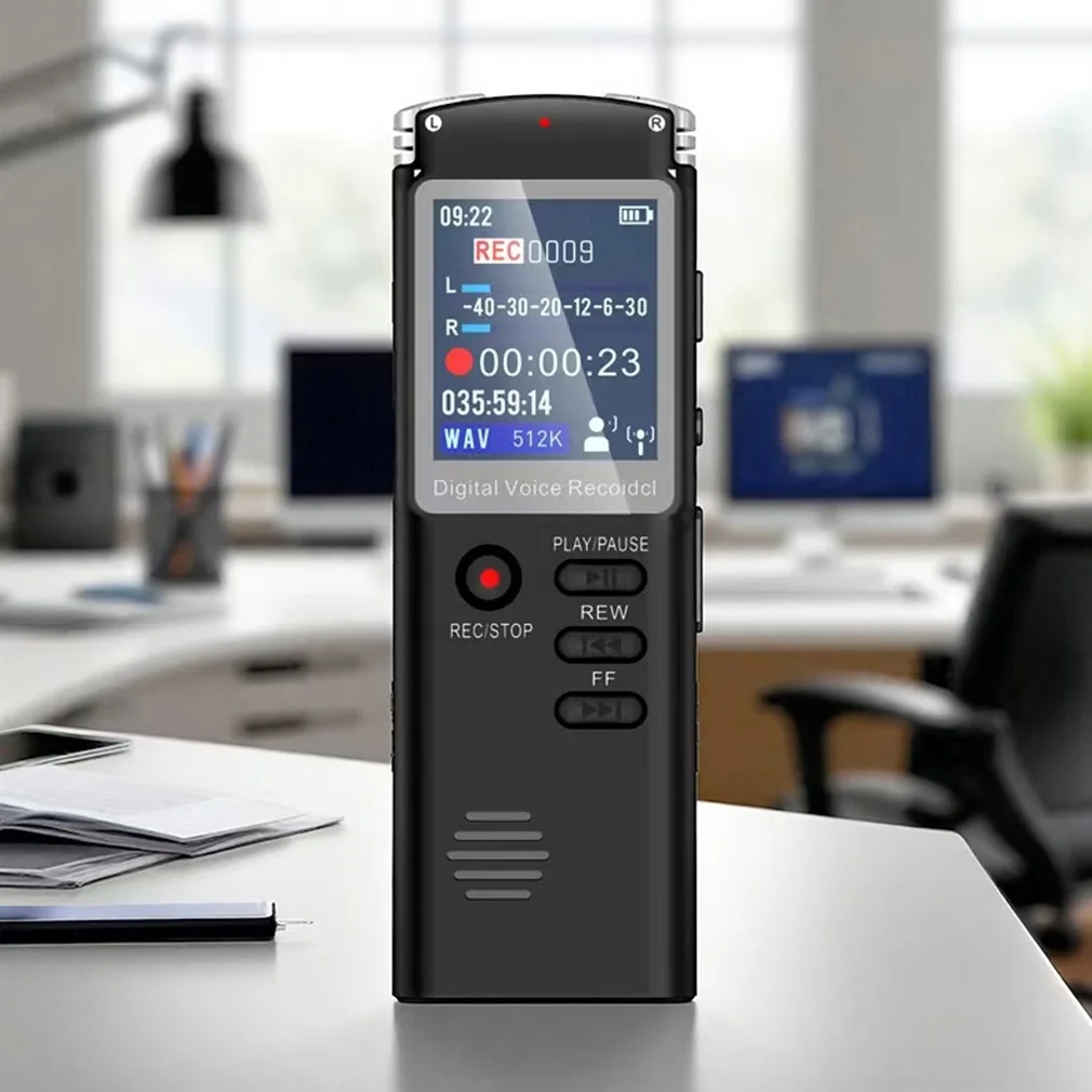 8GB/16GB/32GB/64G T60 Digital Audio Voice Recorder USB 96 Hours Dictaphone Voice Recorder with Screen, WAV, MP3 Player 1536 Kbps