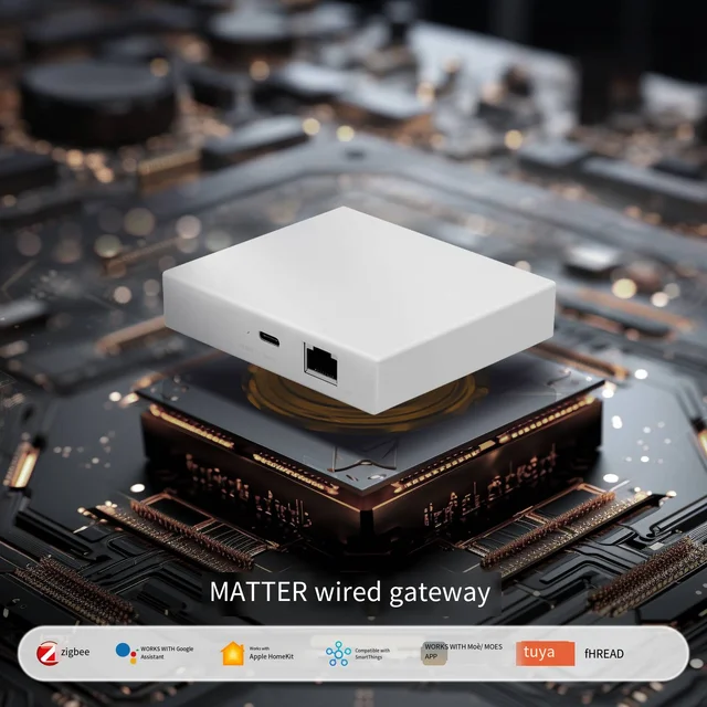 Tuya Wired Gateway Supports Apple Homekit Google Voice Control Zigbee 35 Meter Indoor Coverage Local Encrypted Smart Home Hub