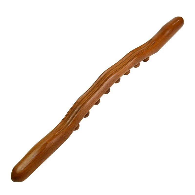 

1 Pc 8 Beads Guasha Scraping Stick Handheld Massage Stick 52CM For Neck And Back Pain Stomach Body Shaping Anticellulite Leg