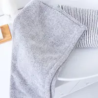 Wholesale of New Gray Bamboo Charcoal Dry Hair Caps, Soft Water Absorbing Shower Caps,home and Daily Dry Hair Towels 3