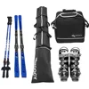 2 Pcs Ski Set Waterproof Ski Duffle Bag & Boot Tote Set Padded Snowboard And Boot Storage Bag for Travel Fit Skis Up to 200 cm 2