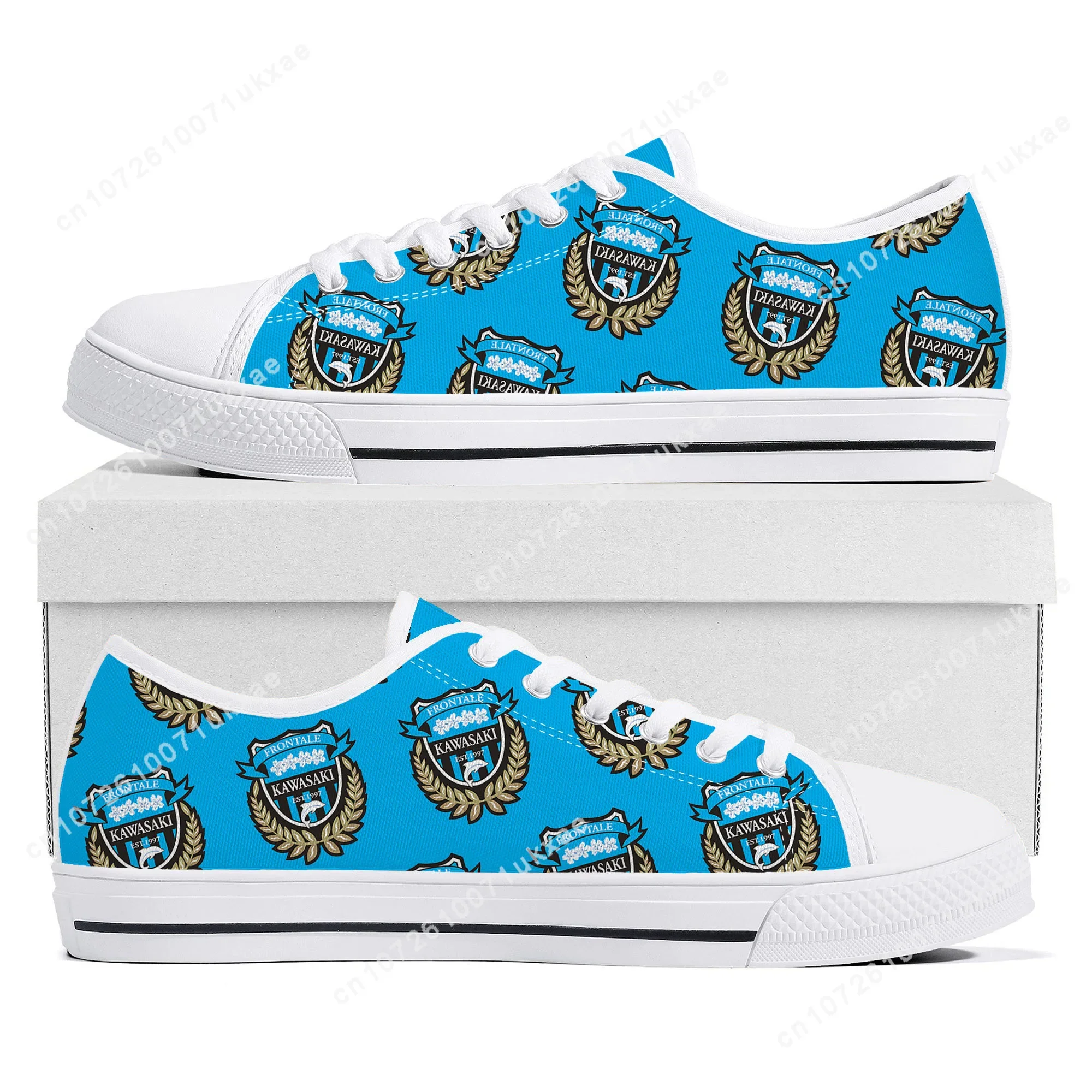 フロンターレ Frontale Football Low Top Sneakers Mens Womens Teenager Canvas High Quality Sneaker Casual Custom Made Shoe Customize DIY